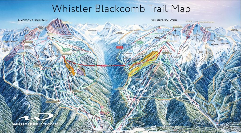 Whistler Blackcomb Ski Resort Trail Map